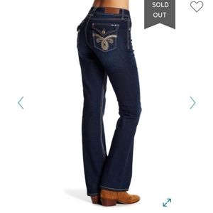 Seven7 Jeans Size 6 Dark Denim Boot Cut Embellish